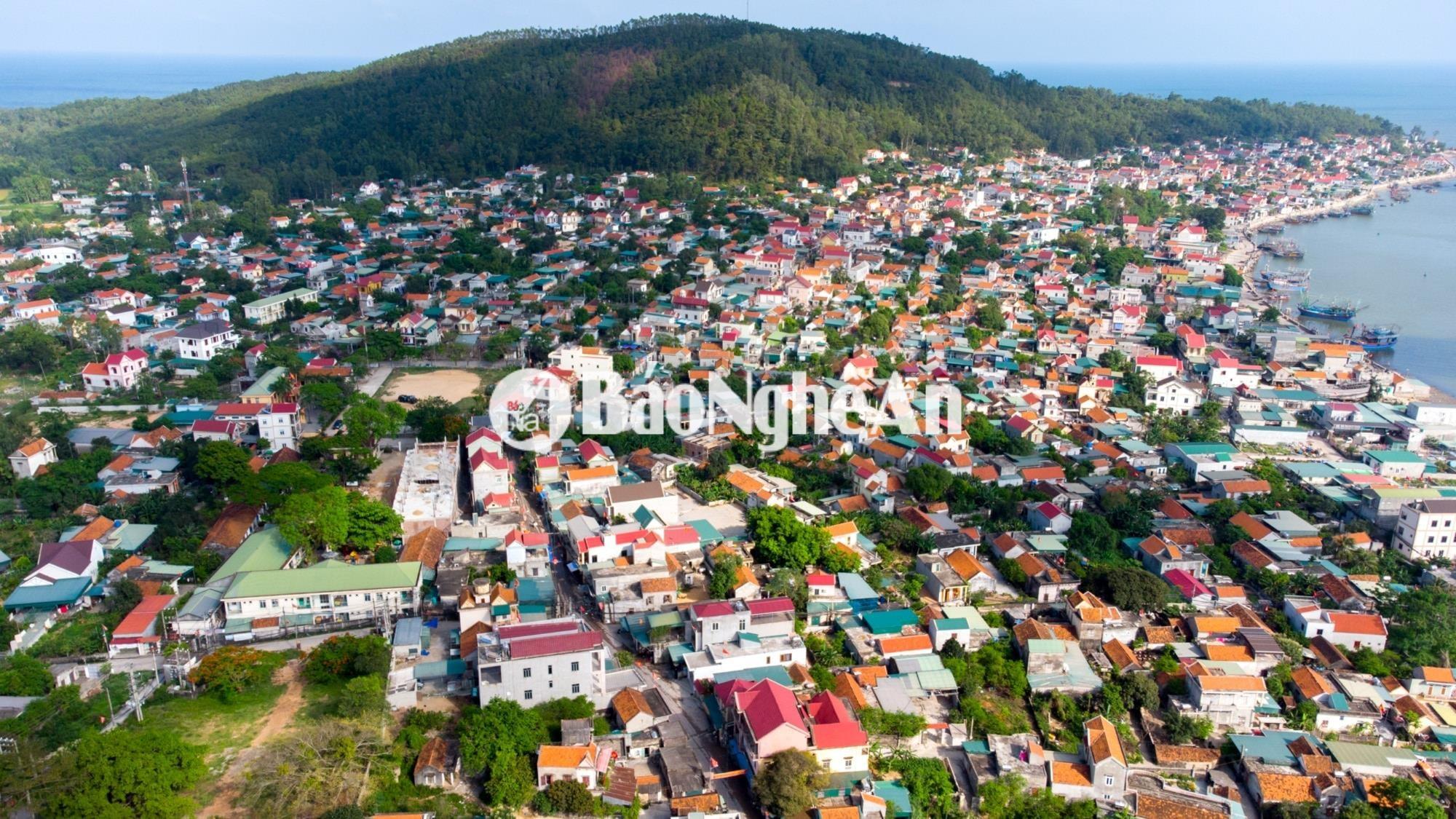 Xã Quỳnh Lập nhìn từ trên cao. Ảnh tư liệu: Thành Cường