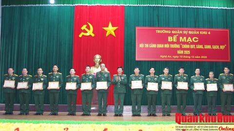Trường Quân sự Quân khu 4: Bế mạc Hội thi cảnh quan môi trường “Chính quy, sáng, xanh, sạch, đẹp”