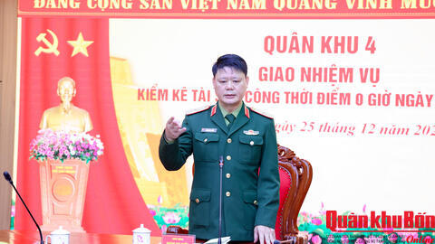 Quân khu 4 Hội nghị giao nhiệm vụ Tổng kiểm kê tài sản công năm 2025