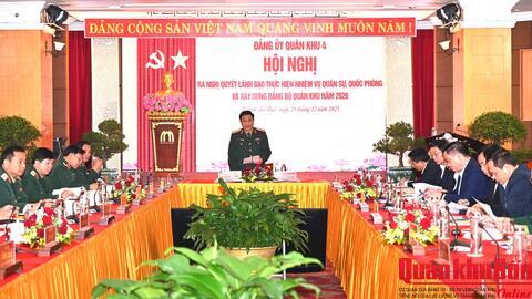 Đảng ủy Quân khu 4: Ra Nghị quyết lãnh đạo thực hiện nhiệm vụ Quân sự, Quốc phòng và xây dựng Đảng bộ năm 2026