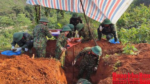 Đoàn Kinh tế - Quốc phòng 337 tiếp tục quy tập được 1 hài cốt liệt sĩ