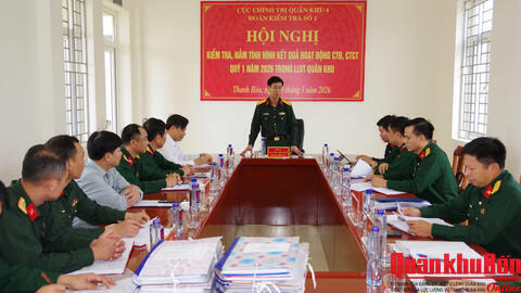 Quân khu 4 kiểm tra công tác Đảng, công tác chính trị tại Bộ Chỉ huy Quân sự tỉnh Thanh Hóa