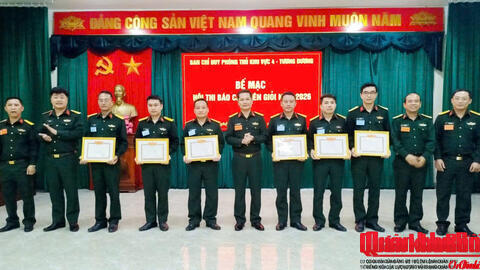 Ban Chỉ huy Phòng thủ khu vực 4 – Tương Dương tổ chức thành công Hội thi Báo cáo viên giỏi năm 2026