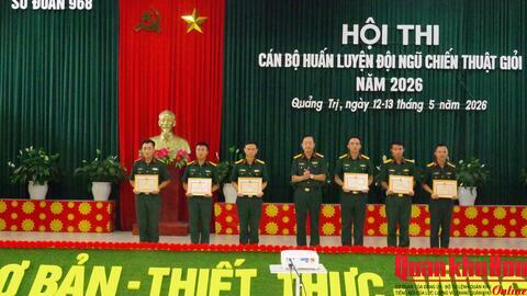 Sư đoàn 968 (Quân khu 4) nâng cao chất lượng huấn luyện đội ngũ chiến thuật