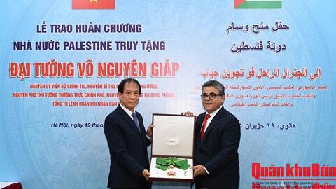 Nhà nước Palestine truy tặng Đại tướng Võ Nguyên Giáp Huân chương cao quý