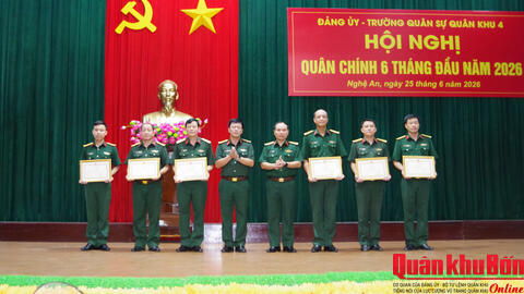 Trường Quân sự Quân khu 4: Hội nghị quân chính 6 tháng đầu năm 2026