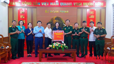 Phó Chủ tịch Quốc hội Nguyễn Doãn Anh thăm, động viên cán bộ, chiến sĩ Sư đoàn 968
