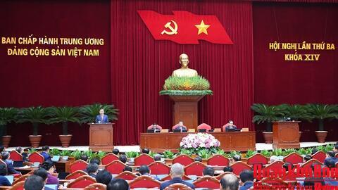 Ngày làm việc thứ nhất Hội nghị Trung ương 3 khóa XIV