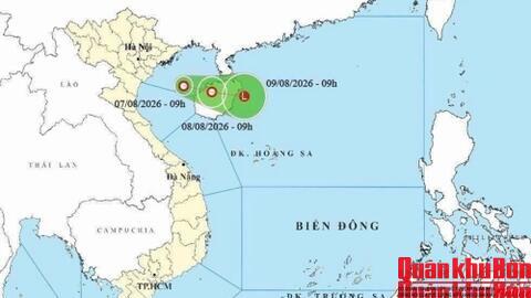 Áp thấp nhiệt đới hình thành trên Vịnh Bắc Bộ, gió giật cấp 8