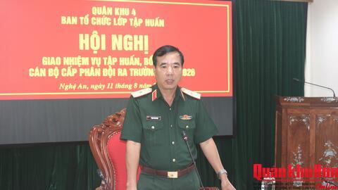 Quân khu 4: Giao nhiệm vụ tập huấn, bồi dưỡng cán bộ phân đội ra trường năm 2026