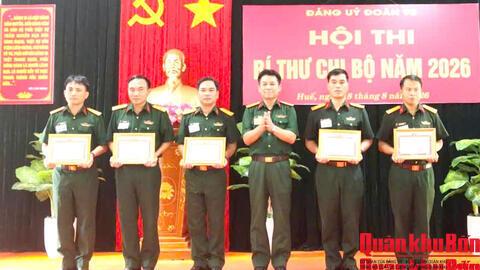 Đoàn Kinh tế - Quốc phòng 92 (Quân khu 4): Hội thi Bí thư chi bộ năm 2026