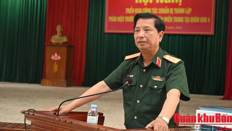 Chuẩn bị thành lập Phân hiệu Trường Thiếu sinh quân miền Trung tại Quân khu 4.