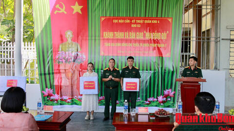 Kho K3, Cục Hậu cần – Kỹ thuật Quân khu 4 bàn giao “Nhà đồng đội”