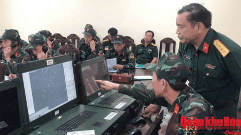 Lữ đoàn Phòng không 283 (Quân khu 4) diễn tập Chỉ huy - Cơ quan 1 bên, 1 cấp