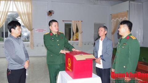 Bộ Chỉ huy Quân sự thành phố Huế kiểm tra công tác bảo đảm an ninh trật tự và an toàn xã hội tại các điểm bầu cử