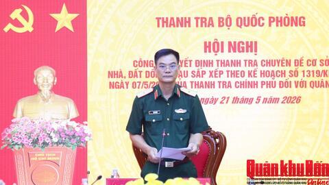 Công bố quyết định thanh tra chuyên đề cơ sở nhà, đất dôi dư sau sắp xếp