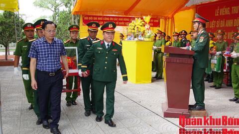 Lễ viếng, truy điệu và an táng 05 hài cốt liệt sĩ tại tỉnh Quảng Trị