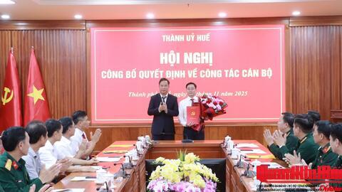 Đồng chí Nguyễn Đình Trung, Bí thư Thành ủy Huế giữ chức Bí thư Đảng ủy Quân sự thành phố Huế