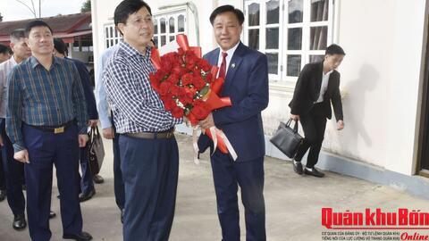 Ban Chỉ đạo 515 Quân khu 4 thăm, làm việc tại tỉnh Hủa Phăn (Lào)