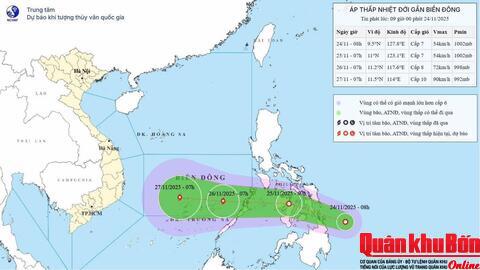 Biển Đông sắp đón áp thấp nhiệt đới, có thể thành bão số 15 và ảnh hưởng đến Nam Trung Bộ