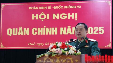 Đoàn 92 được đề nghị tặng Cờ thi đua Bộ Quốc phòng năm 2025