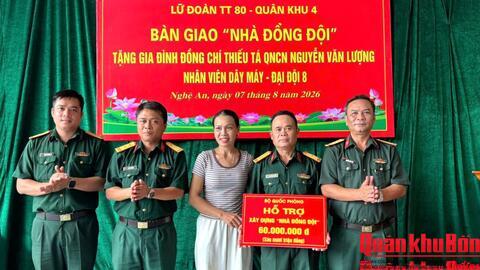 Lữ đoàn Thông tin 80, Quân khu 4: Bàn giao “Nhà đồng đội”