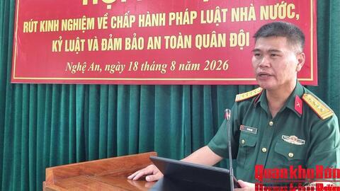 Kho K55 rút kinh nghiệm chấp hành pháp luật, kỷ luật và bảo đảm an toàn Quân đội