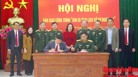 Bàn giao Khu di tích lịch sử Sư đoàn 341 tại xã Tân Mỹ, tỉnh Quảng Trị