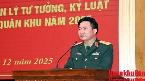 Quân khu 4 rút kinh nghiệm công tác quản lý tư tưởng, kỷ luật năm 2025