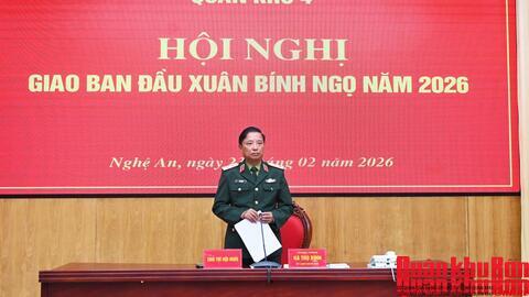 Quân khu 4 giao ban đầu Xuân Bính Ngọ 2026
