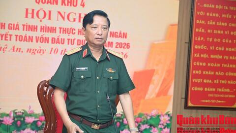 Quân khu 4: Đẩy nhanh tiến độ giải ngân, quyết toán vốn đầu tư.