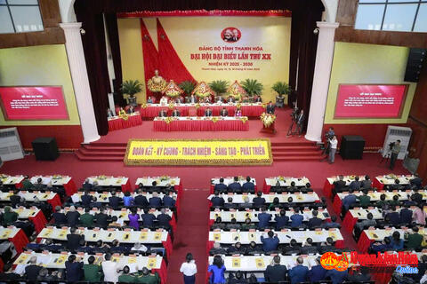 Khai mạc trọng thể Đại hội đại biểu Đảng bộ tỉnh Thanh Hóa lần thứ XX, nhiệm kỳ 2025- 2030