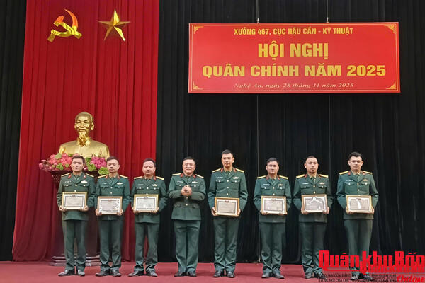Xưởng 467, Cục Hậu cần - Kỹ thuật: Hoàn thành xuất sắc nhiệm vụ năm 2025
