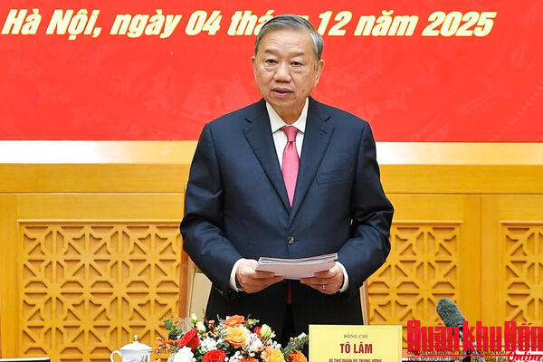 Tổng Bí thư Tô Lâm nêu 6 nhiệm vụ, phương châm "5 vững" xây dựng Quân đội trong tình hình mới