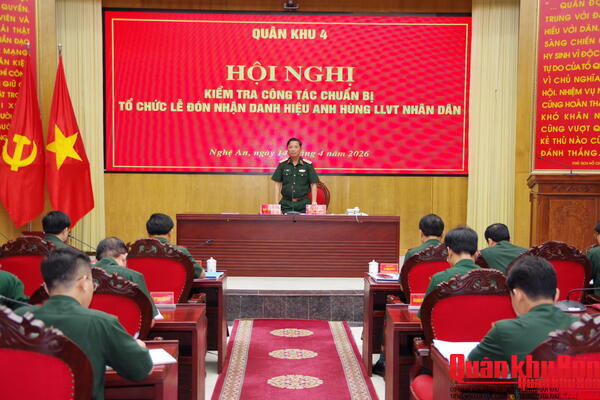 Trung tướng Hà Thọ Bình yêu cầu tiếp tục làm tốt công tác chuẩn bị Lễ đón nhận Danh hiệu Anh hùng lực lượng vũ trang Nhân dân