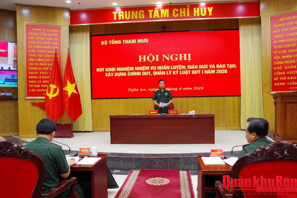 Bộ Tổng Tham mưu Quân đội Nhân dân Việt Nam rút kinh nghiệm nhiệm vụ huấn luyện, giáo dục và đào tạo.