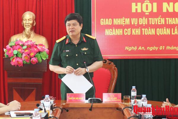 Giao nhiệm vụ cho đội tuyển tham gia Hội thi Thợ giỏi ngành Cơ khí toàn quân năm 2026