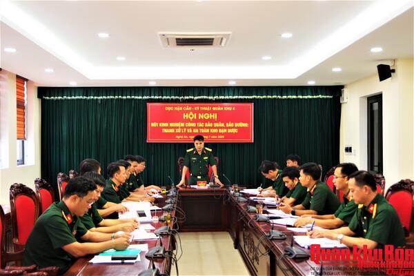Cục Hậu cần – Kỹ thuật Quân khu 4 rút kinh nghiệm công tác bảo quản, bảo dưỡng, thanh xử lý và vận hành kho đạn dược