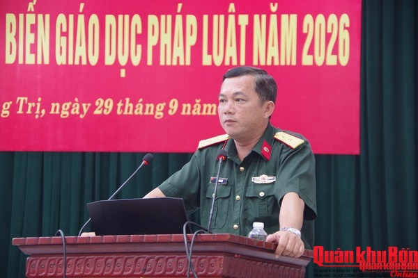 Sư đoàn 968 (Quân khu 4) phối hợp phổ biến giáo dục pháp luật năm 2026