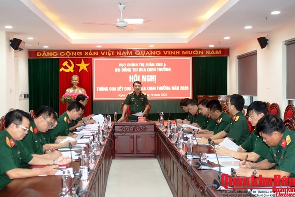 Cục Chính trị Quân khu 4 thông qua kết quả thi đua, khen thưởng năm 2026