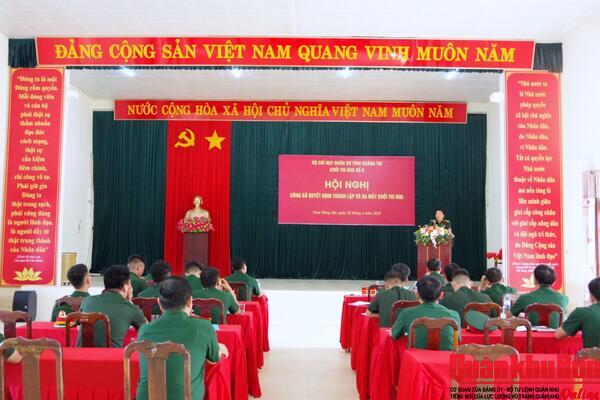 Bộ Chỉ huy Quân sự tỉnh Quảng Trị công bố quyết định thành lập và ra mắt Khối thi đua số 6