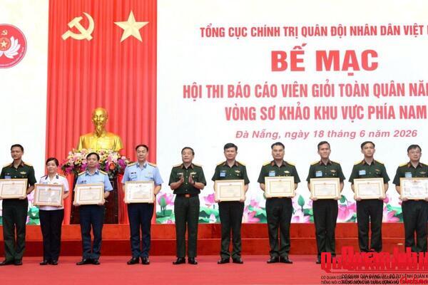Quân khu 4 đạt thành tích cao tại Hội thi Báo cáo viên giỏi toàn quân năm 2026