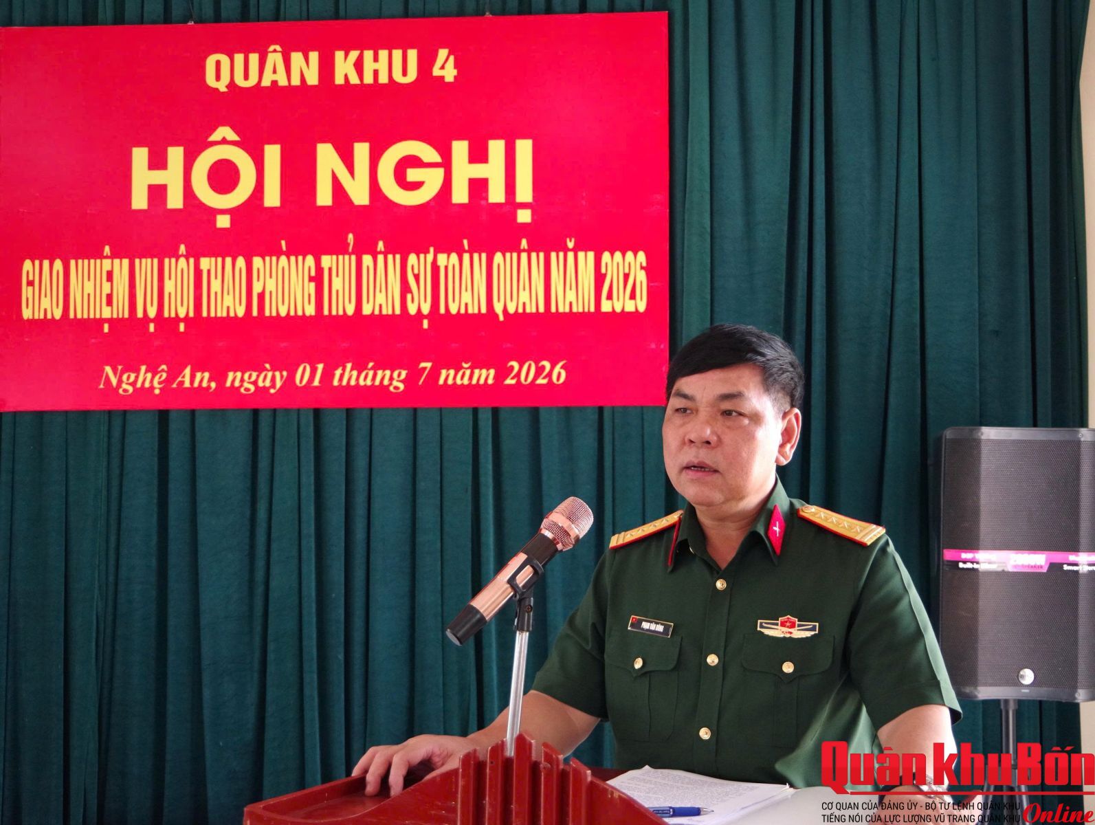 Quân khu 4 giao nhiệm vụ tham gia Hội thao Phòng thủ dân sự toàn quân năm 2026