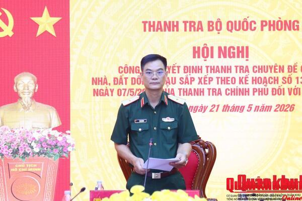 Công bố quyết định thanh tra chuyên đề cơ sở nhà, đất dôi dư sau sắp xếp