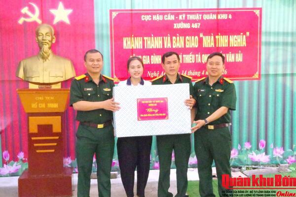 Xưởng 467: Khánh thành, bàn giao "Nhà tình nghĩa" tặng quân nhân có hoàn cảnh khó khăn