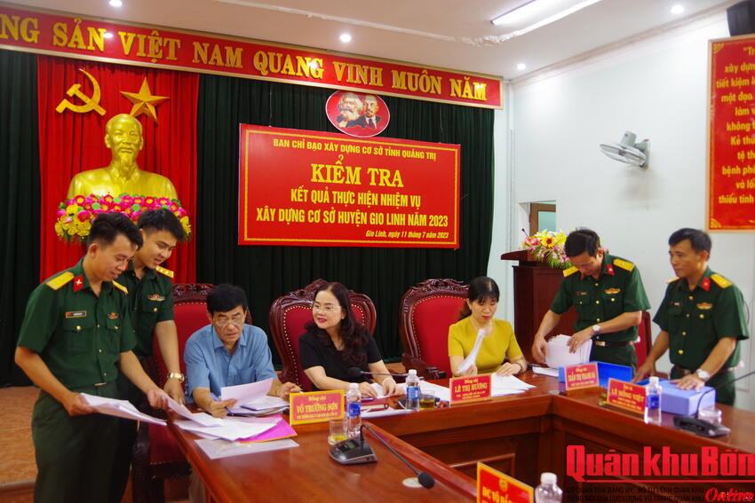 Kiểm tra công tác xây dựng cơ sở vững mạnh toàn diện tại huyện Gio Linh
