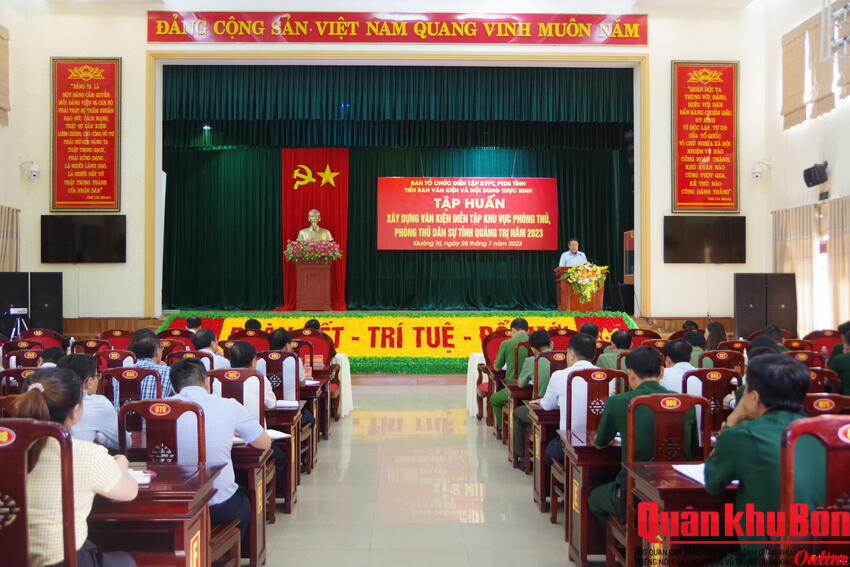 Tỉnh Quảng Trị: Tập huấn xây dựng văn kiện diễn tập