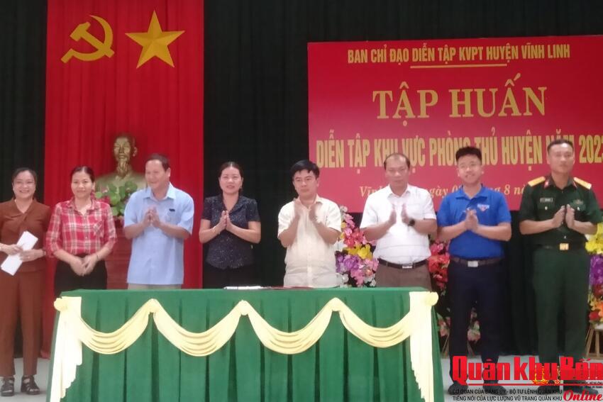 Huyện Vĩnh Linh, tỉnh Quảng Trị: Quyết tâm thực hiện thắng lợi nhiệm vụ diễn tập khu vực phòng thủ