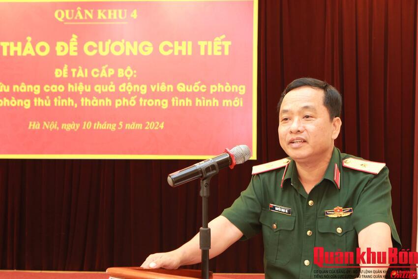 Quân khu 4: Hội thảo đề tài khoa học cấp Bộ Quốc phòng