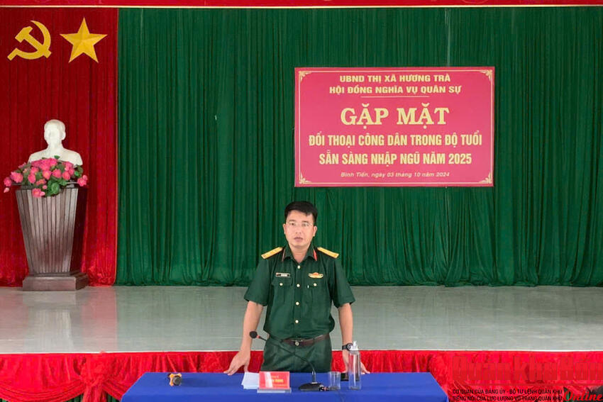 Hội đồng Nghĩa vụ quân sự thị xã Hương Trà: Đối thoại với công dân trong độ tuổi thực hiện Nghĩa vụ Quân sự